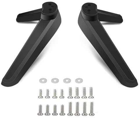 Boerunid Support TV Universel, Base de Support pour TV, Pieds de Support TV, Pieds de 17 mm à 20 mm, Installation Facile, Facile à Utiliser