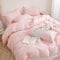 Michorinee Housse de Couette 140x200 Rose Solid Color Parure de Lit 1 Personne en Microfibre Douce, avec 1 Taie d'oreiller 65x65 et Fermeture Éclair