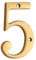 NGNKMPMCTK 101mm Metal House Number 4inch Solid Brass Number and Letter Apartment Door Number(5)