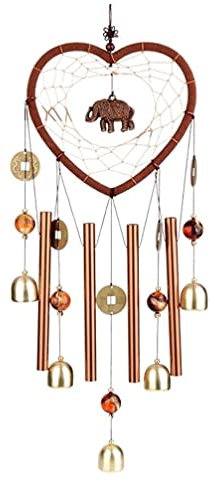 Windspiel für den Garten, Heimation, Windspiele für draußen, Traumfänger, zum Aufhängen, kreatives Windspiel für den Innenbereich, ation, Geschenk (herzförmig) (Elefant)