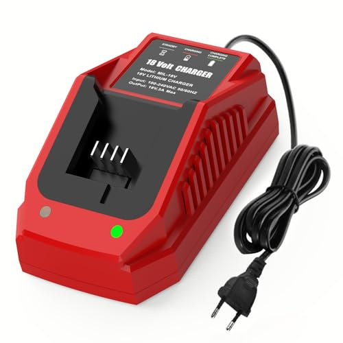 XNJTG Chargeur de Remplacement pour Milwaukee 18V | Compatible Milwaukee 18V batteries