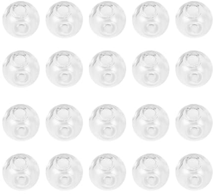Zerodeko 100 Stück Transparente Loch Glaskugeln 16mm Hohle Glaskugeln für Selbstgemacht Schmuckzubehör Filigrane Ohrringe und Bastelmaterial