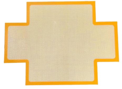 Gettimore Silikon-Backmatte Kreuzbrötchen, Toast und Brot, 36 x 26,5 cm, für Orange, für Schwarz oder Grau