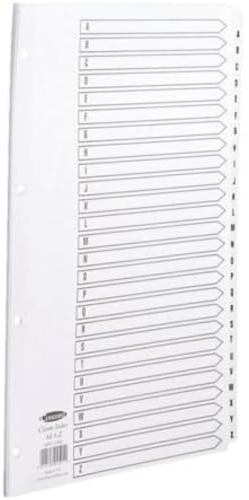 Concord Classic Index Mylar-reinforced Punched 4 Holes A-Z 26-Part A4 White Ref 04501/ CS45