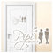 Grandora Wandtattoo Sprüche PIPI Lounge Mann Frau I Taupe 17 x 11 cm I WC Türaufkleber Piktogramm Bad Badezimmer Wandaufkleber Wandsticker W755