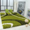 Paco Home Shaggy Teppich Hochflor Langflor Gemustert in Grün Schwarz Weiss, Grösse:140x200 cm