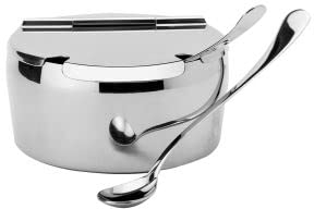 Pinti Inox Zuccheriera da Bar Rotonda Acciaio Inossidabile Classico