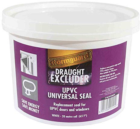 Stormguard Joint d'étanchéité en caoutchouc UPVC pour porte de fenêtre, blanc