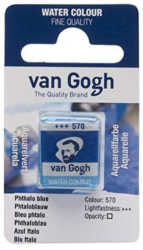 Van Gogh Aquarellfarbe, halbes Näpfchen, Phthaloblau 570