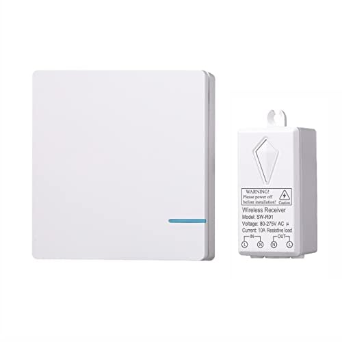Mengshen Kit De Interruptor De Luz Inalámbrico - Sin Cableado, Alcance De Hasta 100 Pies, Interruptor De Control Remoto Ideal Para LáMparas De Interior