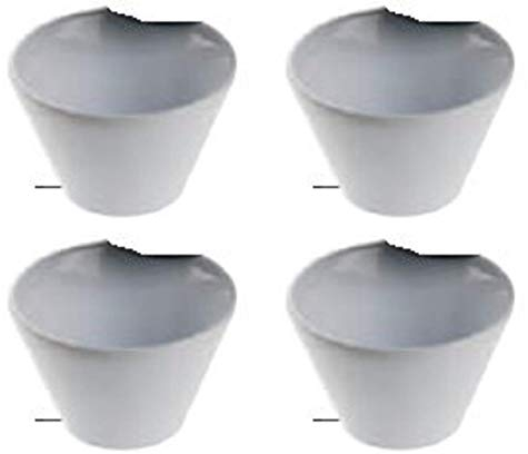 LEONE Ciotola in melamina Bianca Diametro 8,7 cm Altezza 5,5 cm - Set da 4 Pezzi