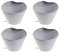 LEONE Ciotola in melamina Bianca Diametro 8,7 cm Altezza 5,5 cm - Set da 4 Pezzi
