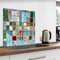 murando Protection de Verre de Cuisine Plaque de Protection en Verre Trempé Tableau Décoratif Design 60x60cm Abstrait Mosaïquea carrelage f-B-0279-aq-a