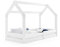 Interbeds Hausbett Kinderbett DOMEK 160x80cm aus Kiefernholz mit Lattenrost und Rausfallschutz komfortabel jugendbett (weiß ohne Schublade)