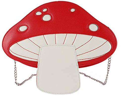 Youngy Damen-Umhängetasche, Pilzform, PU-Leder, Schultertasche