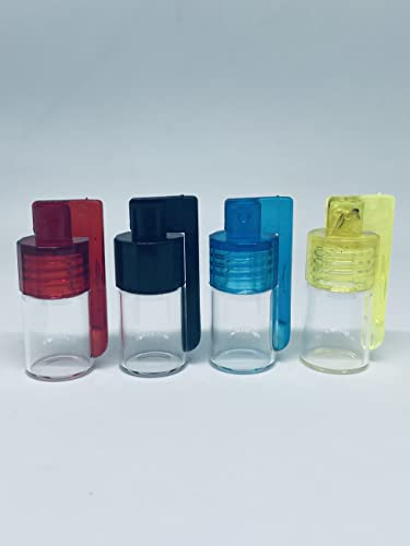 Small Glass Snuff Bottles with a Folding Spoon Glass Jar UK (Pack of 4)