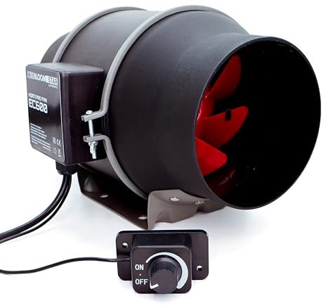 Bloomstar by Crescience Horti Pro Fan EC600 150mm EC-Motor Rohrventilator 600m³/h, Abluftventilator 2500RPM, für Wachstumszelte, Hydrokulturen, Belüftung