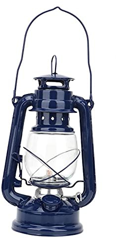 Socobeta Outdoor Camping Lichter Klassische Petroleumlampen Sturmlaternenlichter Campin Outdoor Dekoration(Blue)