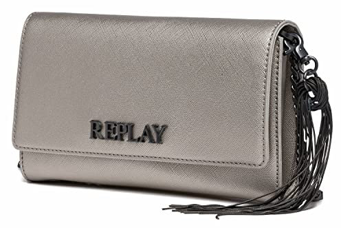 REPLAY Damen FW3216.000.A0283B Clutch, 056 Shiny Silver