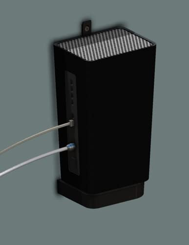 Indigo Lime Virgin Media Hub 4 wall mounting bracket. Made in the UK by us (Cables Left-hand side)