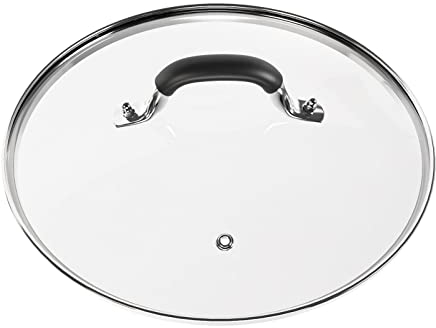 WishDirect 10.25 Inch Tempered Glass Lid Compatible with 10-10.25 Inch Lodge Cast Iron Skillet and 5 Quart Dutch Ovens