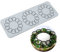 TUKE Spitzenformen für Kuchendekoration, 3D-Blatt-Silikonformen zum Backen, Gummiformen, Ton, Fondant, Spitzenmatten, Blumen, Waben, Bienen-Muster für Zucker, Schokolade, Polymer (Kreise_29,2 x 10,2