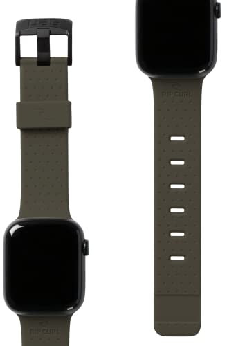 URBAN ARMOR GEAR RIP CURL x UAG Compatible with Apple Watch Band 49/46/45/44mm iWatch Series Ultra 3/Ultra 2/Ultra/4-11/SE3/SE2/SE, Soft Touch Silicone Adjustable Replacement Strap, Trestles Army