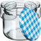 KADAX 100st Einmachgläser mit Schraubdeckel, Marmeladengläser 330ml, Vorratsgläser für Marmeladen, Konfitüren, Honig, Gläser mit Schraubverschluss (Blau kariert)