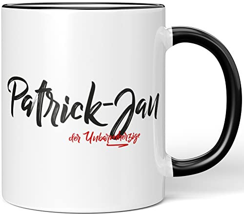 JUNIWORDS Tasse, Patrick-Jan, der Unbarmherzige, Schwarz (5282364)