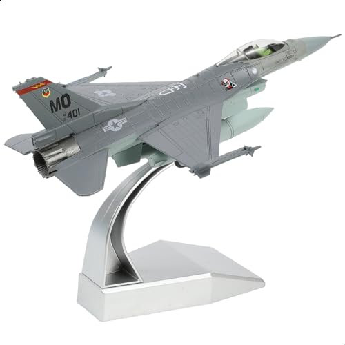 NUOTIE 1/100 F-16C Fighting Falcon Fighter Modell Metall DieCast Flugzeug Jet Kit Flugzeug Modell Militärflugzeug für Sammlung und Geschenk