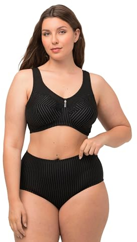 ULLA POPKEN Reggiseno in Rilievo, Coppa C-g, Colore: Nero, 10D Donna