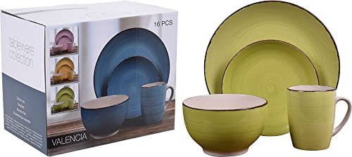 Vajilla loza valencia verde 16 piezas