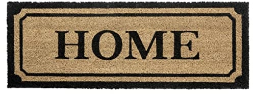 Hanse Home Kokos Fußmatte Schmal für Innen - Schmutzfangmatte Natur, Kokosmatte Home, Fußabtreter rutschfest für Flur, Terrasse, Eingangsbereich - 27x70cm