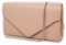 Pochette nude cerimonia a busta in ecopelle donna Clutch bag piccola borsa a mano borsetta con tracolla catena da sera signora matrimonio comunioni Ecopelle Nude
