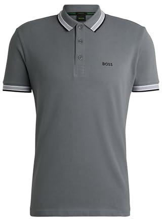 BOSS Hommes Paddy Polo Paddy en piqué de Coton avec sous-col logoté