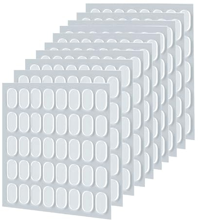 MisFun 480 Stück Doppelseitige Klebepunkte, Transparente Klebepads Doppelseitig Klebe Punkte Klebeband aus Acryl, Rund Klebende Aufkleber Keine Spuren Punktaufkleber für Kunststoffe, Holz, Glas