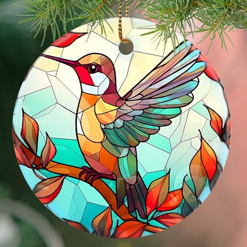 Touber Kolibri-Weihnachtsdekoration – hängende Dekoration für Baum, Liebhaber Geschenke – Stil F