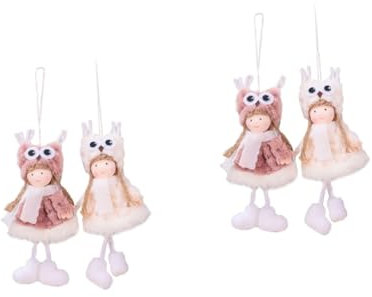 Cabilock 4 Stück Engelanhänger für Weihnachtsbaum weihnachtsengel Christbaum anhänger Weihnachtsdekoration zum Aufhängen Weihnachtspuppe zum Aufhängen niedlich Zubehör