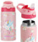 Flintronic 350ml/12oz Kids Water Bottle Stainless Steel with Straw, Vacuum Insulated Water Bottles, BPA Free, Flip Sports Water Bottle,Metal Leakproof Small Flask for Boys Girls Toddler Children