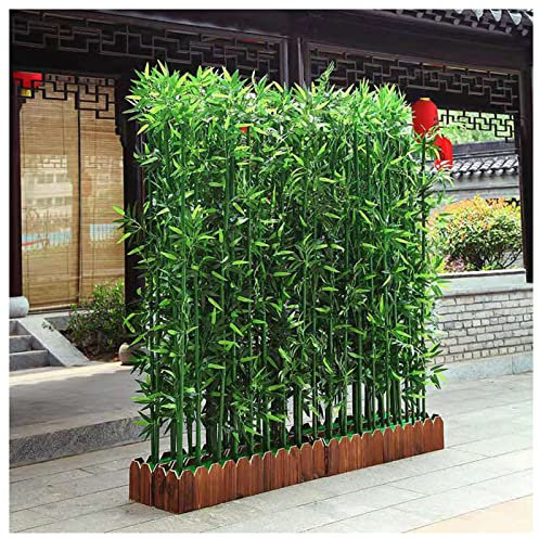 BOKNI Hof-Landschaftsbau-Simulations-Bambus-Kunstpflanzen-Baum, Raumteiler 5,9 4,9 3,2 Fuß hoch, Trenn-Sichtschutzzaun für Wohnzimmer, Bauernhaus, Gewerbeflächen (Farbe: 1 m hoch, Größe: 40 x 18 c