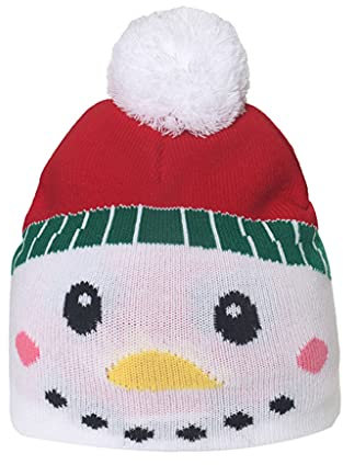 MULAIDI Dicke Gestrickte Schneemann Mütze Für Neue Jahr Party Erwachsene Kinder Weihnachtsdekorationen Warme Wintermützen Neujahrsdekorationen Dekor Für Den Innenbereich