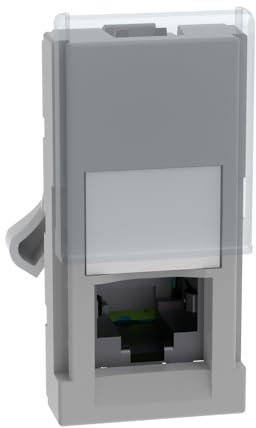 BTICINO MatixGO Connettore per rete internet, dati e telefonia 1 modulo Grigio SJG4279C6F Connettore RJ45 categoria 6 UTP, Toolless IDC