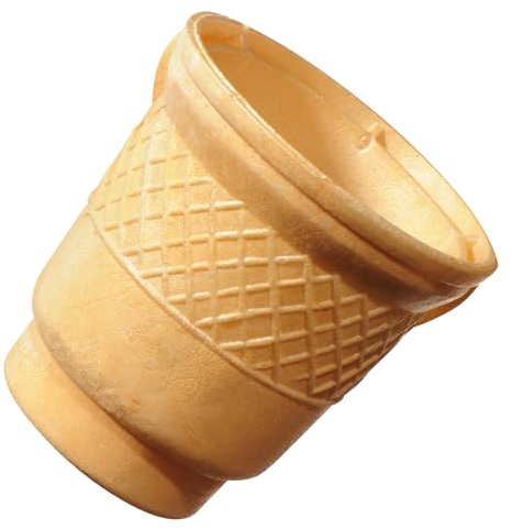 Bazko Waffelbecher Groß | halbsüße Eiswaffeln 7,8 cm / 7,5 cm | 192 Stück | knusprige Eiswaffel Softeisbecher | Eisbecher für Gelato, Sorbet | vegan