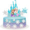 Carton Birthday Cake Topper, Princess Cake Toppers, Snowflake Theme Cake Decoration For kids Girls Party Supplies