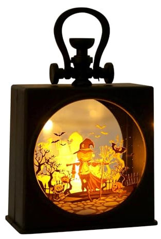 Halloween-Kerzenlaterne | Gruselige Halloween-Lampe für den Innenbereich, innovative Halloween-Dekoration, Halloween-Dekoration, Halloween-Dekoration für Fenster, Wand,