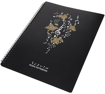 Levemolo Music Folder Binder Pockets Keyboard Holder Flat Binder Piano Keyboard Stand Binder Folders with Pockets Band Music Binder Music Stand Extender Clear Stand Keyboard Stands Pp Black