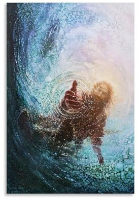 Jesus Christ Posters Bible Verse Religion Jesus Poster Dekorative Malerei Leinwand Wandkunst Wohnzimmer Poster Schlafzimmer Malerei,Wandkunst Bilddruck Moderne Familienzimmer Dekor 12x18inch(30x45cm)
