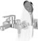 Bath Shower Mixer Tap, Modern Bath Mixer Tap with Shower Attachment Single Lever Monobloc Bathroom Sink Taps with Shower Head 1.5m Hose Solid Brass Body Bath Tap Set Chrome