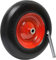 DIVID® Schubkarrenrad PU Vollgummiert, Ersatzrad, Pannensicher, Vollgummiereifen ⌀ 390mm Durchmesser auf stabiler Stahlfelge (Schwarz)