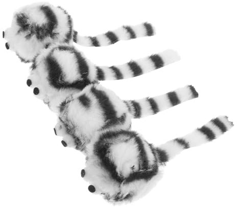 SUPVOX 4pcs Cat Toys Mice Simulated Plush Toy Indoor Cat Catch Mice Realistic Interactive